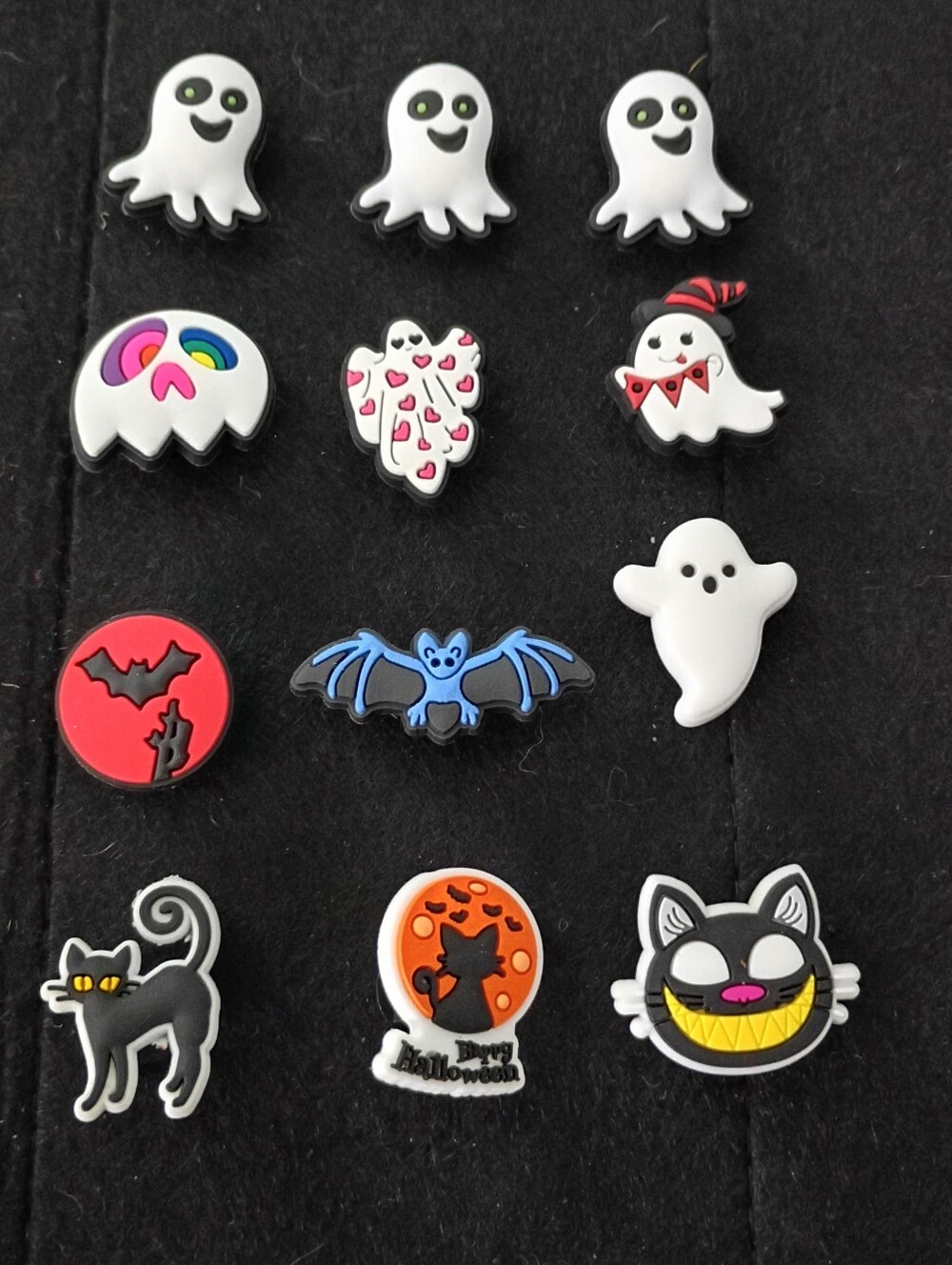 10/$10 Jibbitz Croc Charms - Mix/Match - Halloween Ghosts, Bats, Cats - New